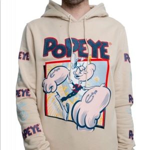POPEYE KHAKI HOODIE SIZE L